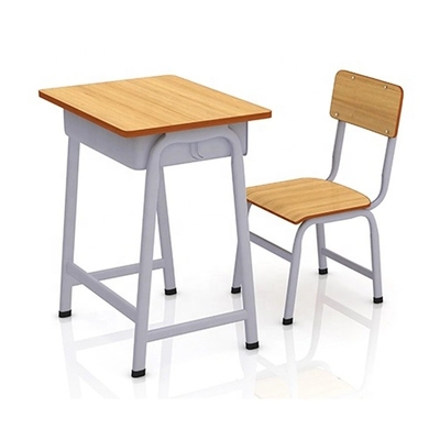 chaise enduite en bois solide de Desk With Attached d'étudiant de poudre