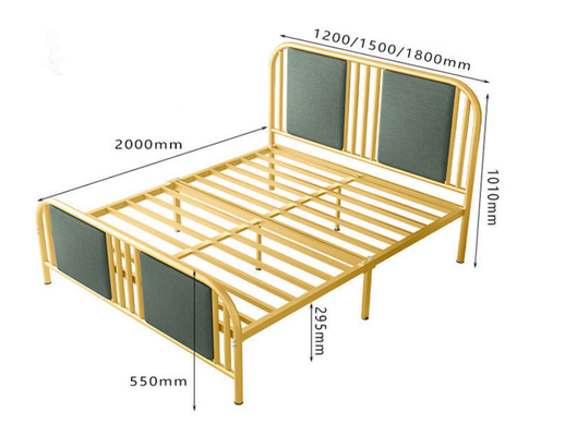 Prix usine en gros de meubles de chambre à coucher de lit simple d'acier de cadre de lit en métal