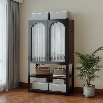 Vestiaire métallique à 2 portes en acier avec étagère, suspendu réglable, design moderne et durable