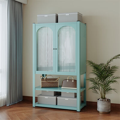 Vestiaire métallique à 2 portes en acier avec étagère, suspendu réglable, design moderne et durable