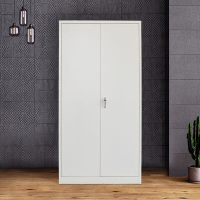 Armoire en acier à 2 portes, rangement, classeur, meuble de classement en métal