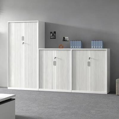 Armoire de rangement de porte en acier à tambour avec conception latérale étroite 1850 mm Armoire de rangement de bureau en métal pour l'organisation de documents et de fichiers