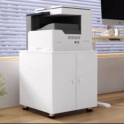 Armoire d'imprimante mobile en acier avec tiroir de rangement verrouillable et roulettes, support d'imprimante en métal pour bureau à domicile et lieu de travail