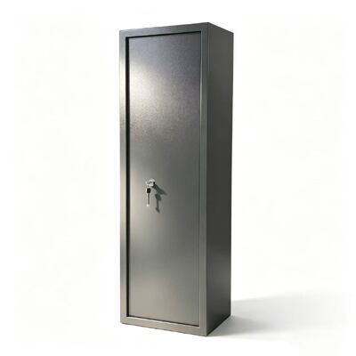 **Vertical Steel Gun Cabinet with Key Lock for Secure Firearm Storage