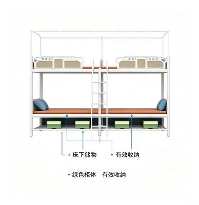 Commercial Metal Bunk Bed for Dormitory and Shared Accommodation