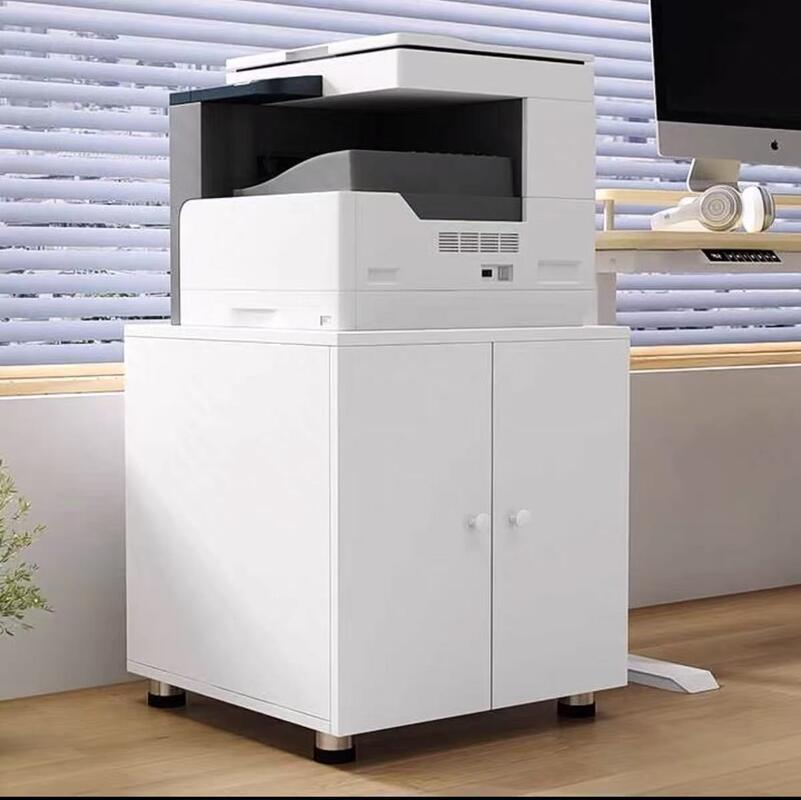 Armoire d'imprimante mobile en acier avec tiroir de rangement verrouillable et roulettes, support d'imprimante en métal pour bureau à domicile et lieu de travail