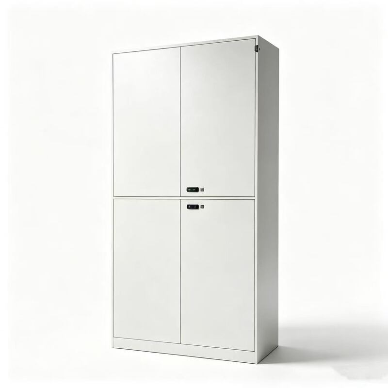 4-Door Double-Section Metal Filing Cabinet with Lock for Office Storage